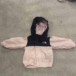 Kids The North Face Black and Pink Hooded Jacket
